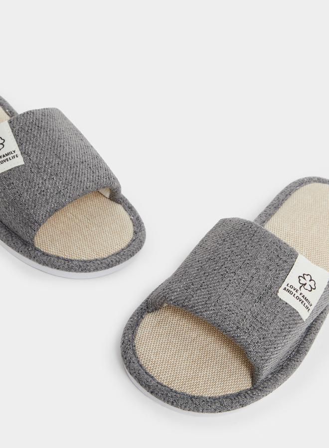 Styli Men Grey Bedroom Slippers - Image 3
